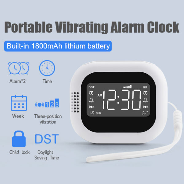 CE certified Portable Travel Silent Vibrate Alarm clock OEM - Image 4