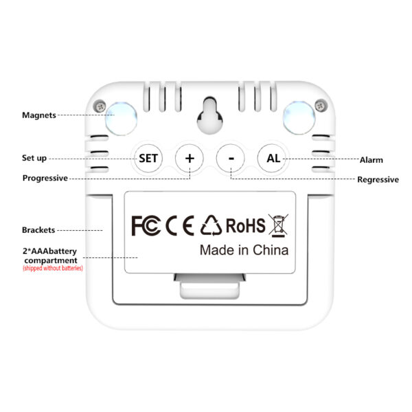 Large screen digital display temperature and humidity clock temperature and humidity sensing monitoring - Image 5