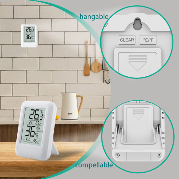 Mini Digital FT0400 Hygrometer Indoor Plastic Thermometer and Humidity Gauge with Temperature Monitor Room Thermometer - Image 11