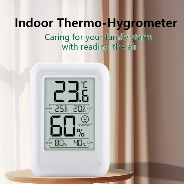 Mini Digital FT0400 Hygrometer Indoor Plastic Thermometer and Humidity Gauge with Temperature Monitor Room Thermometer - Image 4