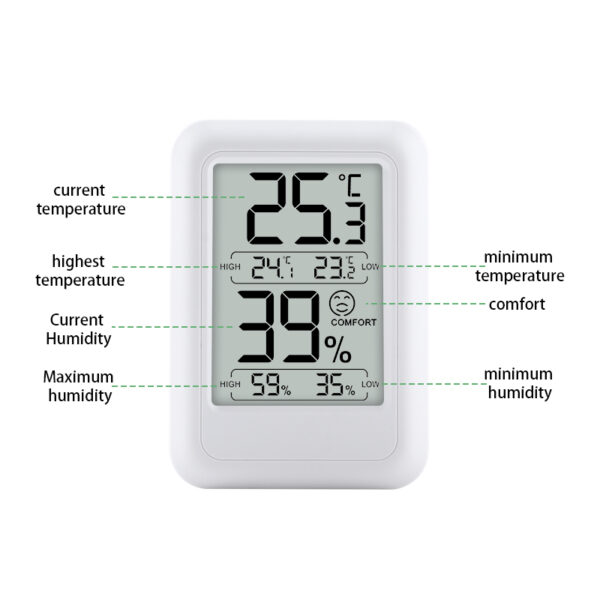 Mini Digital FT0400 Hygrometer Indoor Plastic Thermometer and Humidity Gauge with Temperature Monitor Room Thermometer - Image 6