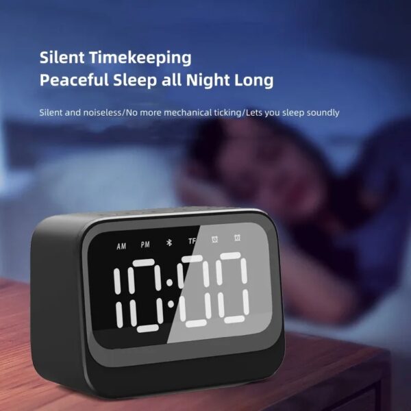 Modern Large  Screen Clock  Bluetooth Loud Speaker with FM Radio - Image 5