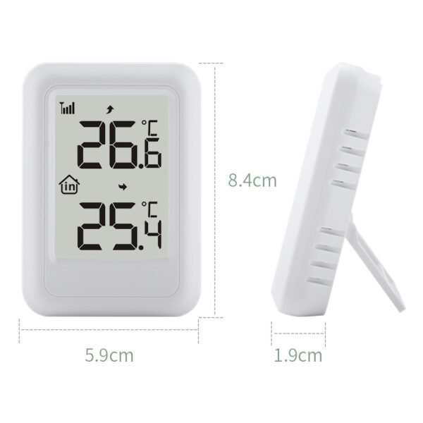 FT0401 Mini Digital Indoor/Outdoor Thermometer 330 Feet 100M LCD Display Plastic Temperature Monitor for Home House Baby Room - Image 2