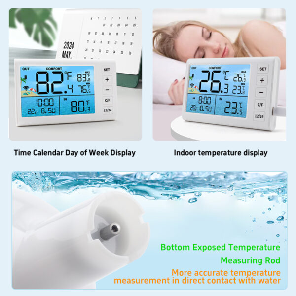 Digital Display Thermometer Smart Thermostat Temperature for Swimming Pool - Kiʻi 9